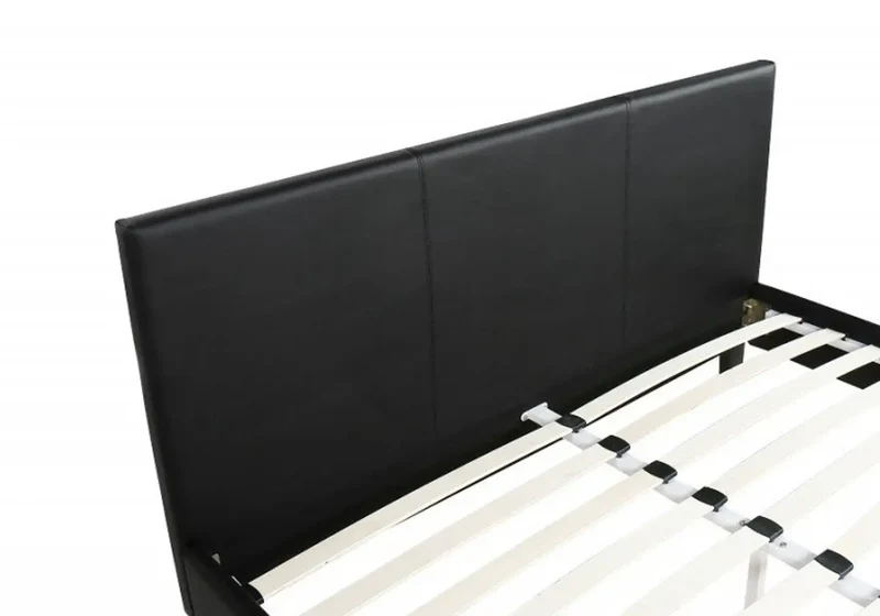 Lit double simili noir - Soft