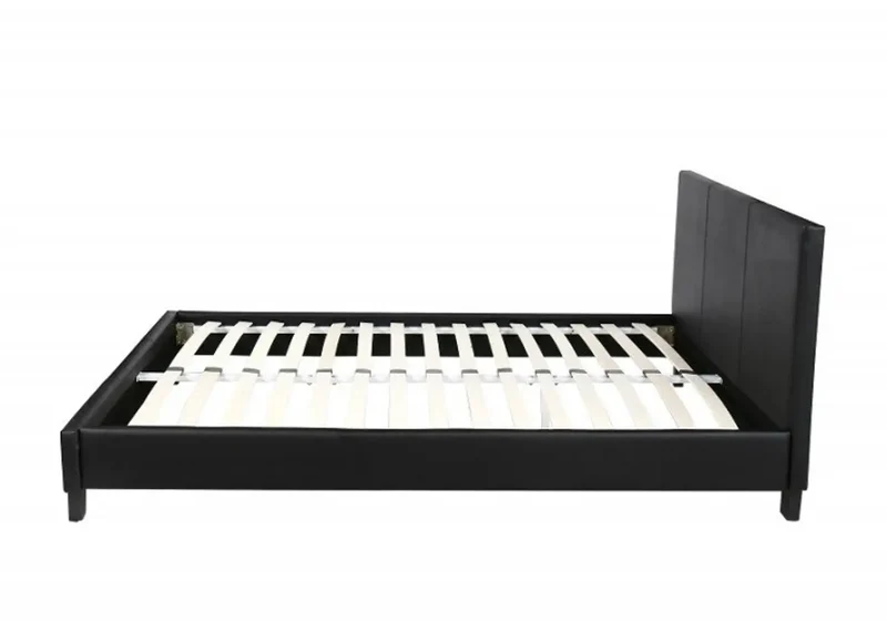 Lit double simili noir - Soft