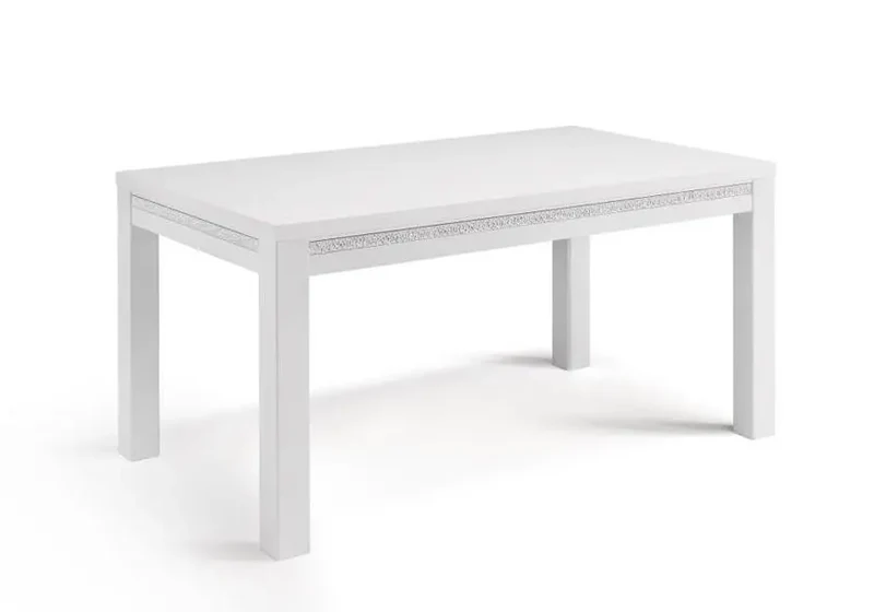 Table à manger et chaise blanc ROMA Crome