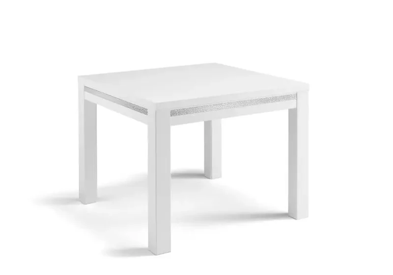 Table à manger et chaise blanc ROMA Crome