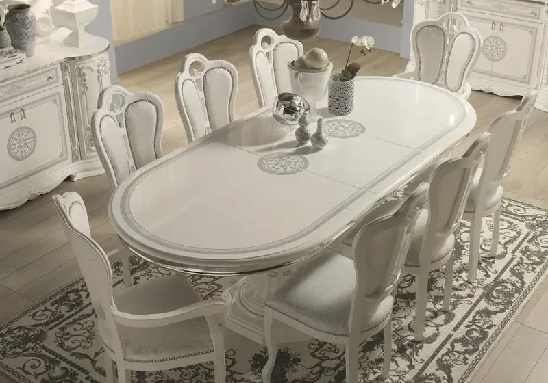 Meubles salle à manger laqué blanc GRETA