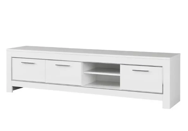 Mur tv laqué blanc led MODENA