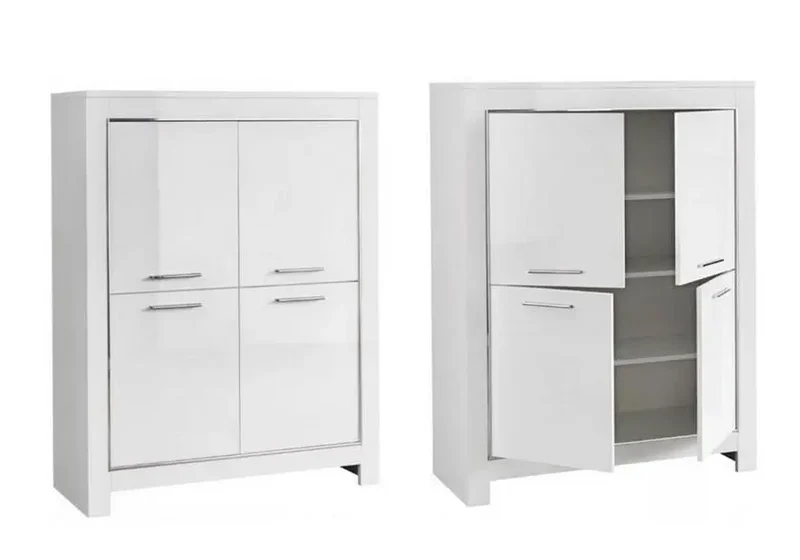 Meuble de salon laqué blanc MODENA