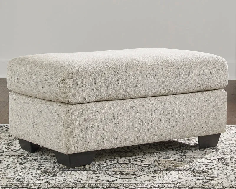 Ottoman en tissu beige pâle - Vayda