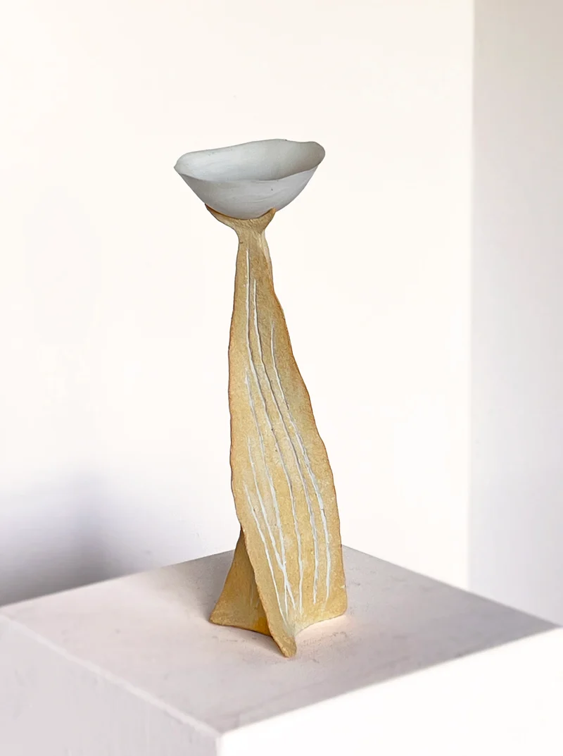 Porcelain dish on pedestal