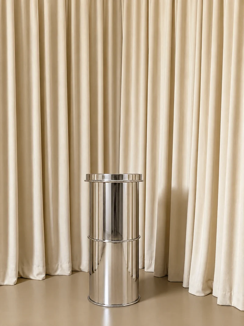contemporary End Tables in Metal - Cylindrical Plinth Collection