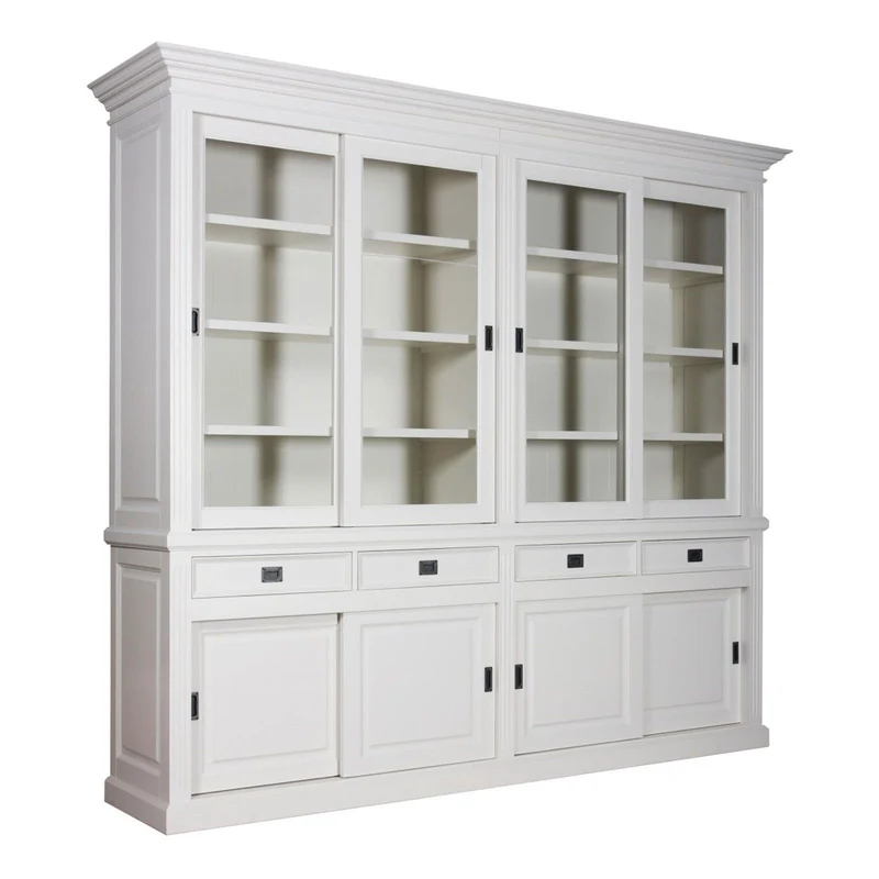 Buffet vaisselier 2x4 portes 4 tiroirs "Romance"