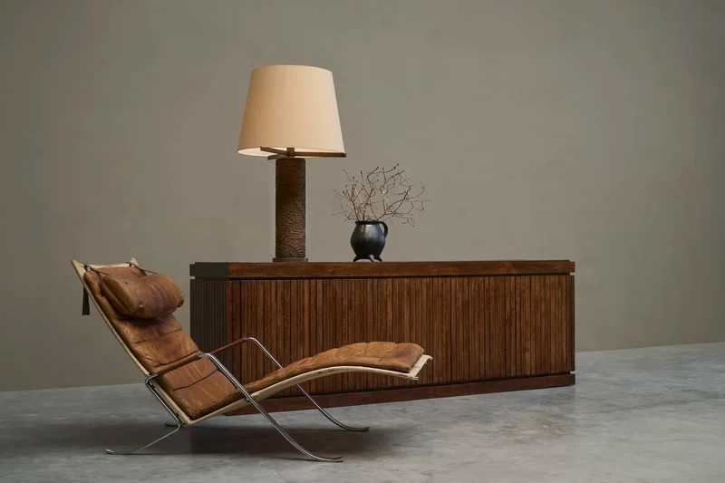 Exceptional and Unique Freestanding Sideboard in Solid Oak, Belgium, 1970s