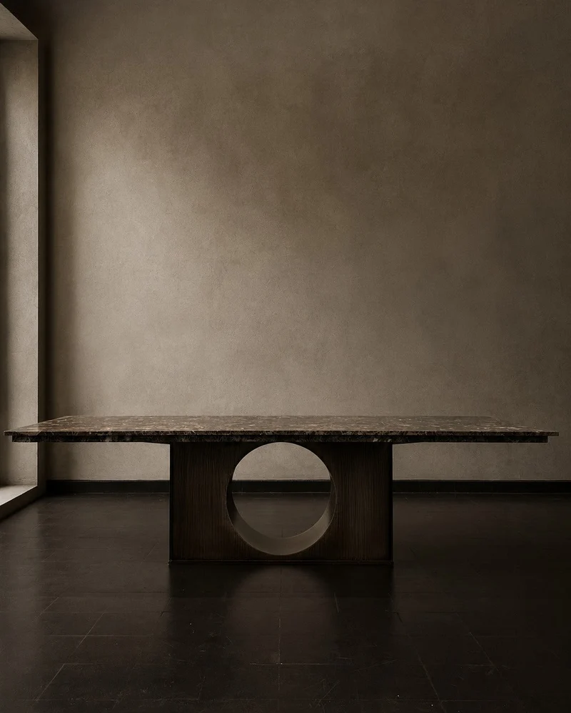 Túnel Table in Steel and Marble