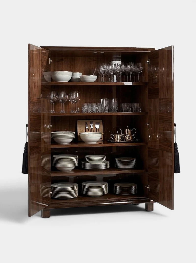 Emilie Travertine And Wood Cabinet
