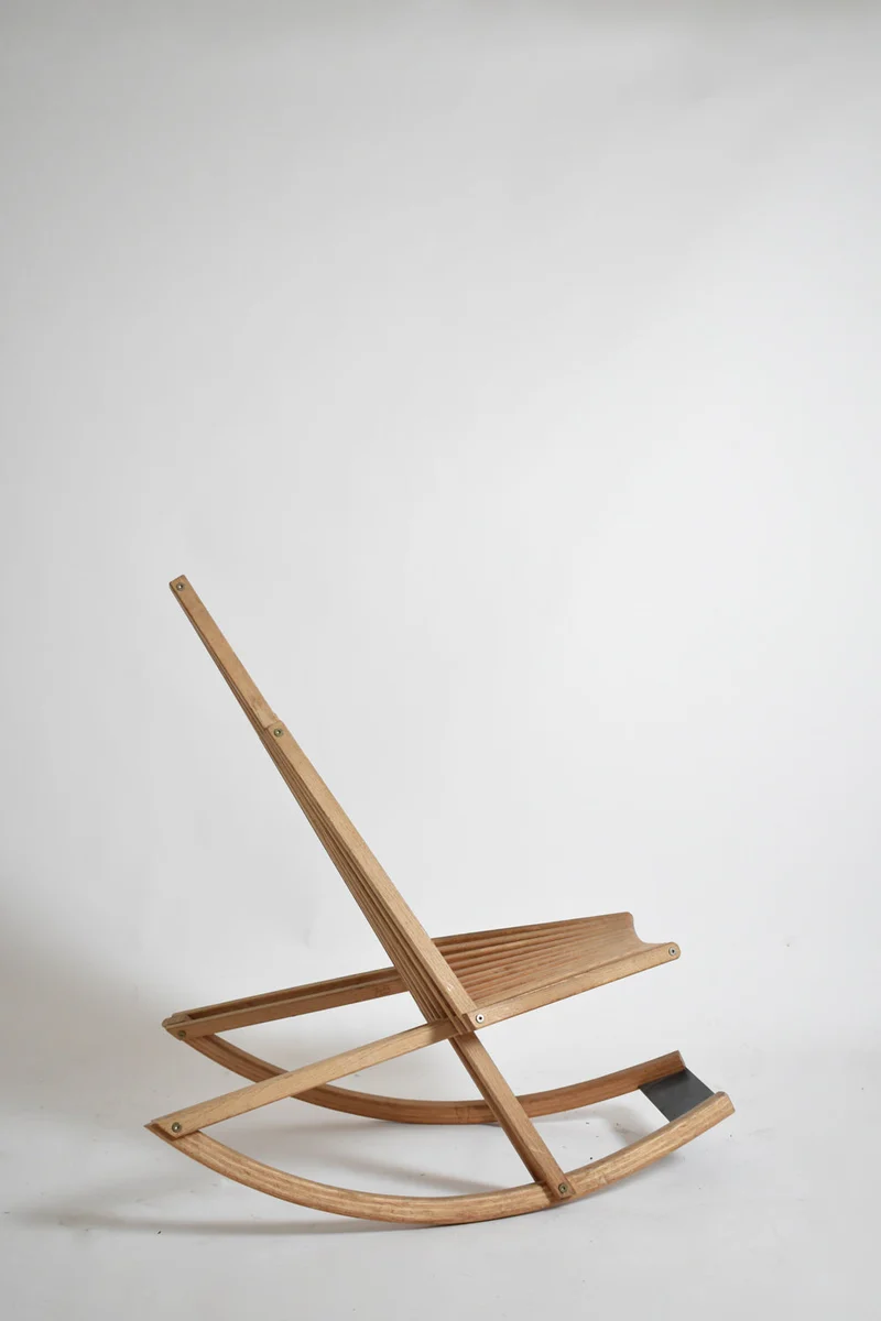 Wooden Rocking Chair, 1980s