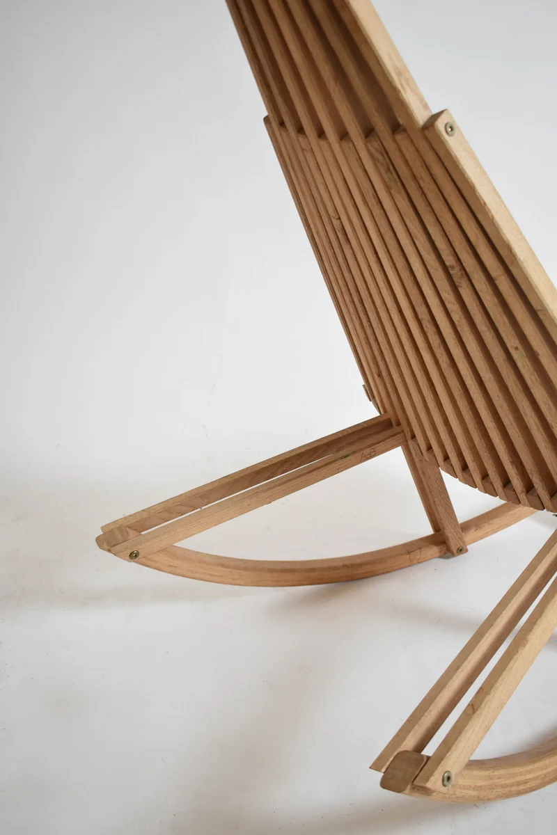Wooden Rocking Chair, 1980s