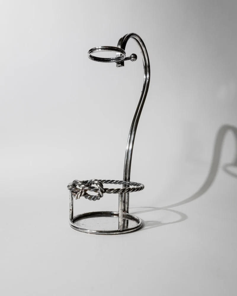 1930 Silver Plated Wine Bottle Holder