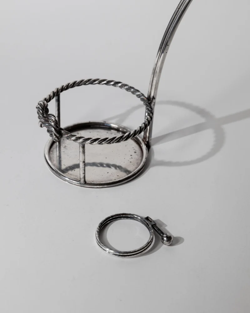 1930 Silver Plated Wine Bottle Holder