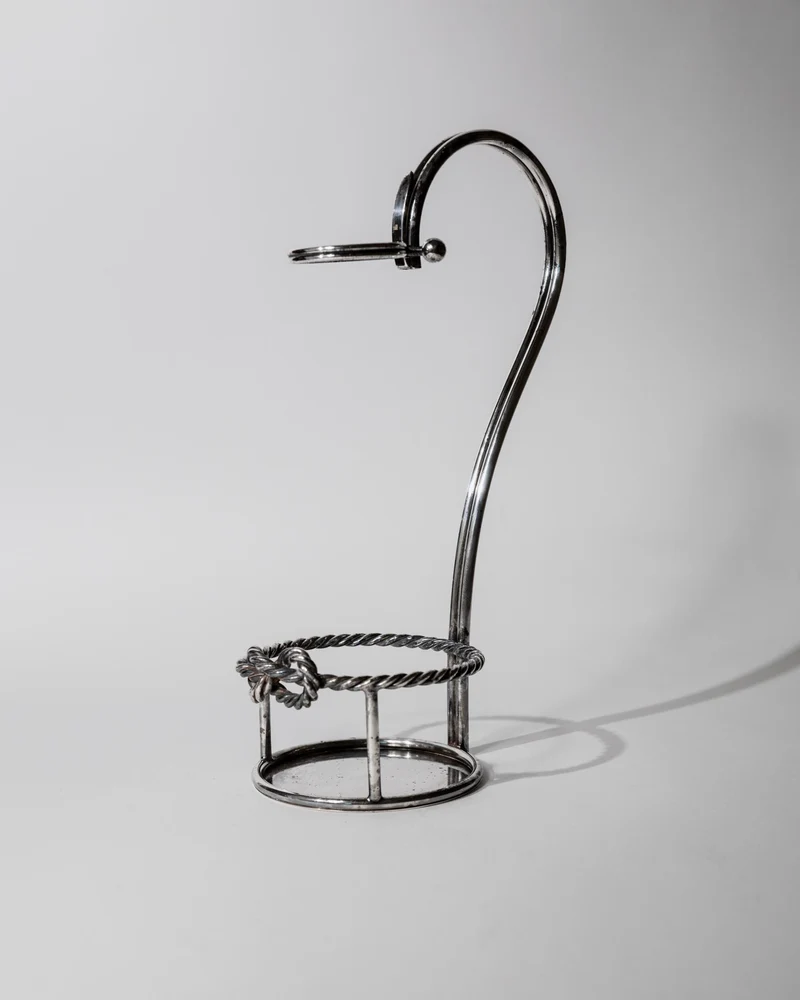 1930 Silver Plated Wine Bottle Holder