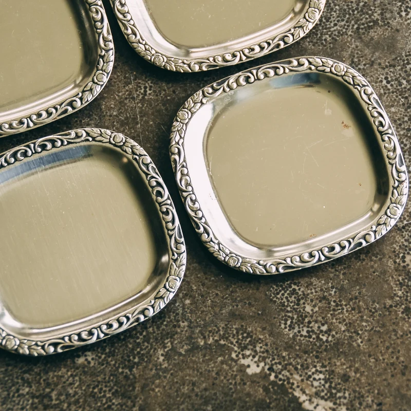 Square Stainless Steel Coasters (set of 6)
