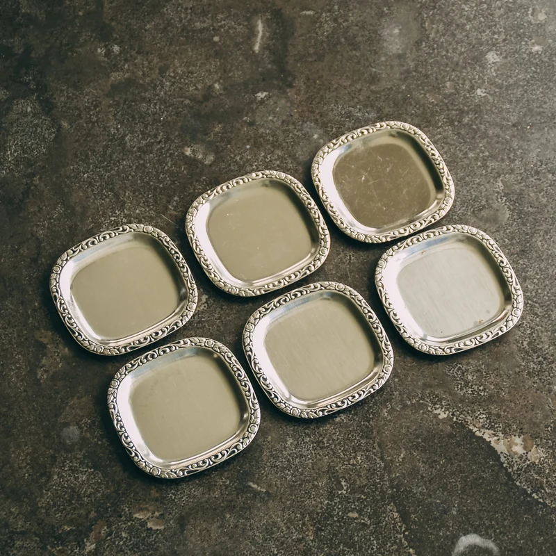 Square Stainless Steel Coasters (set of 6)