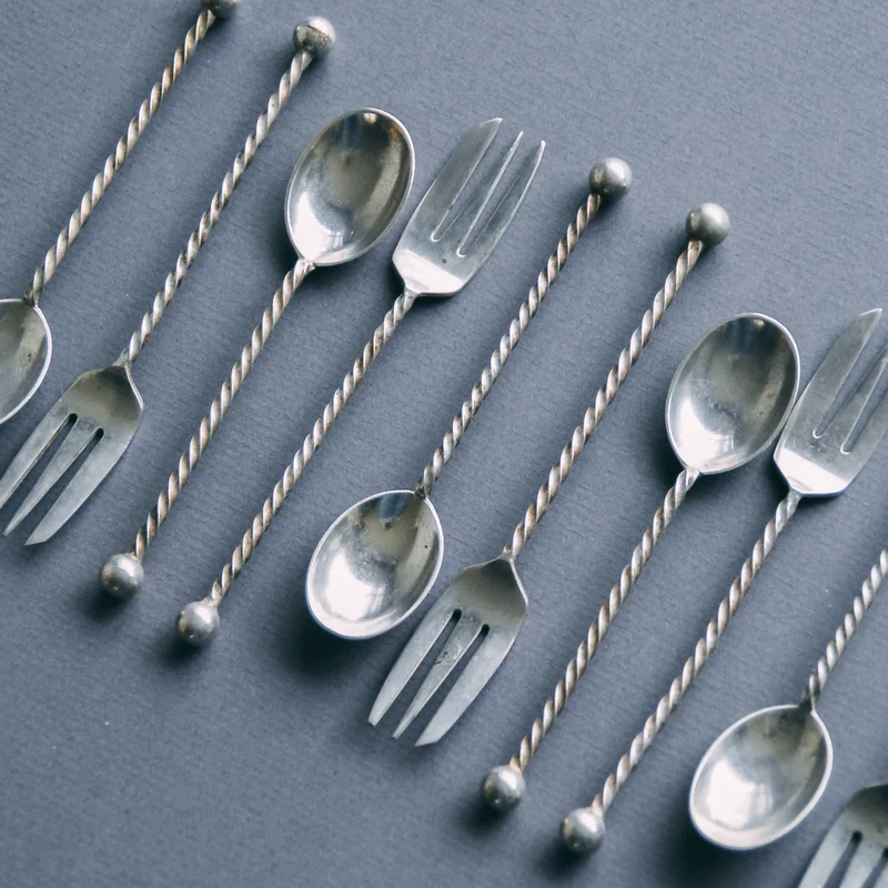 Silver Plated Forks & Spoons (set of 5)