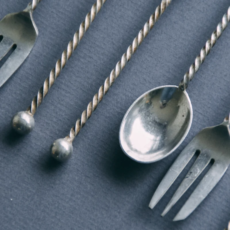 Silver Plated Forks & Spoons (set of 5)