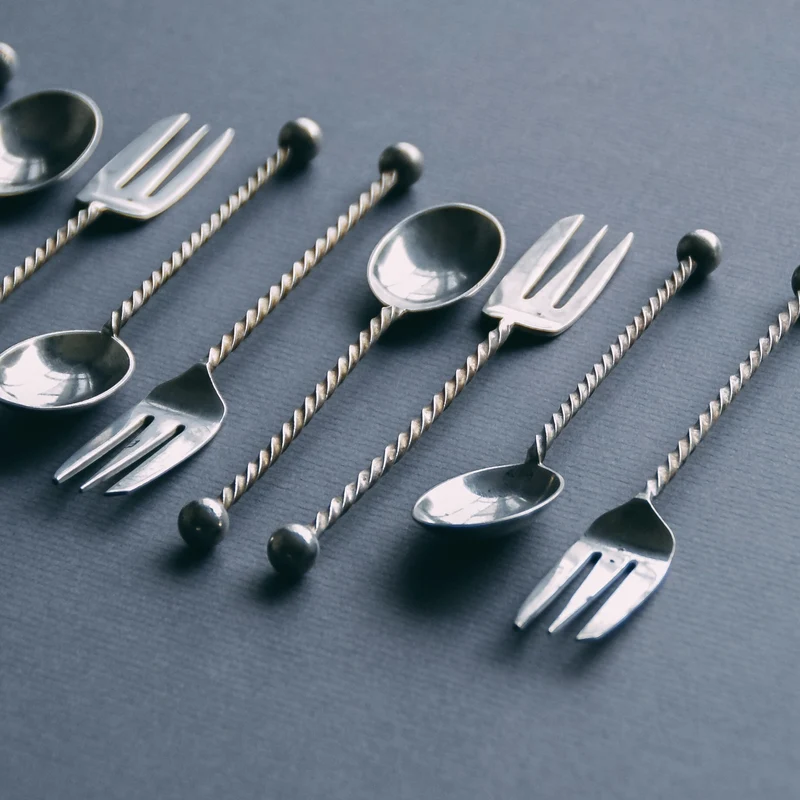 Silver Plated Forks & Spoons (set of 5)