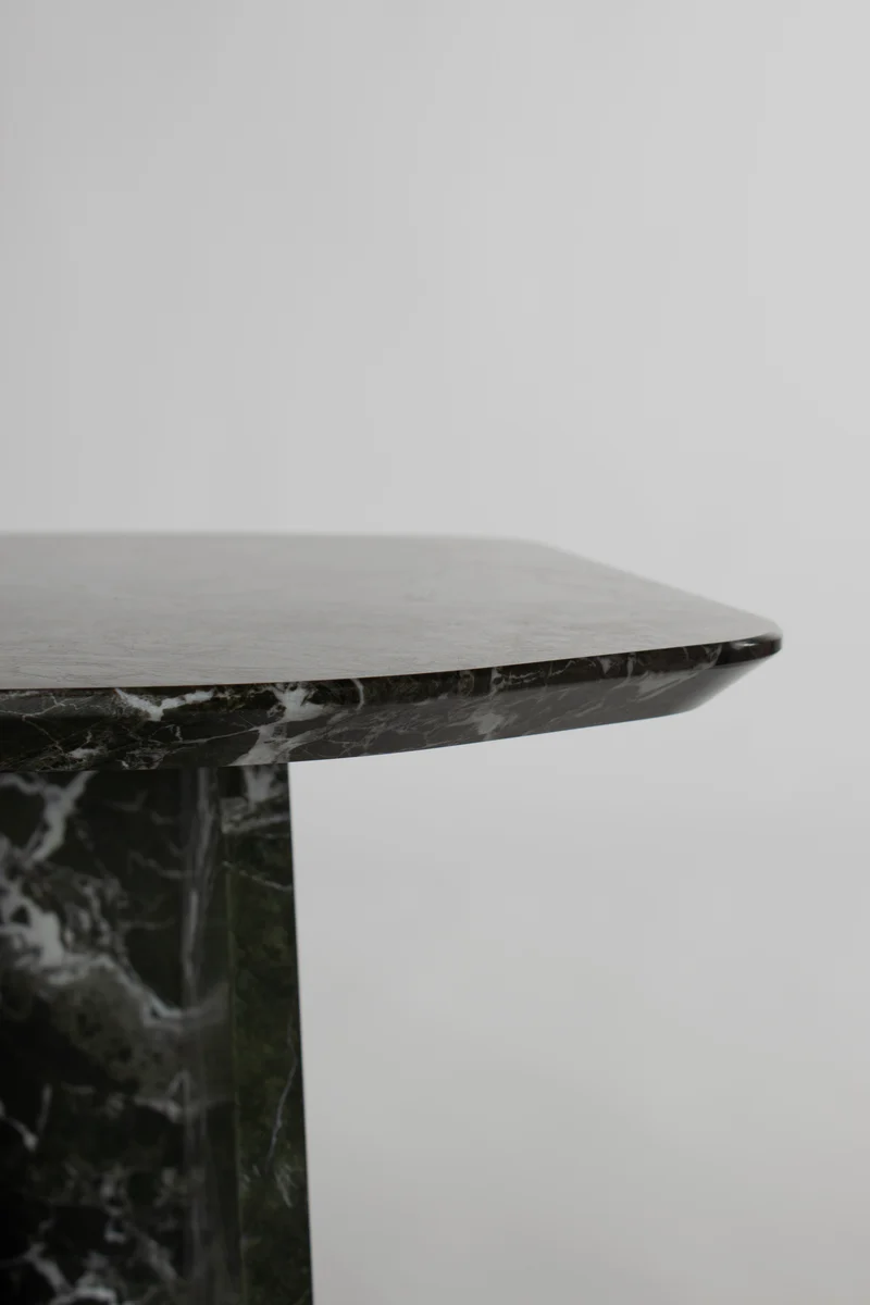 MATERA Side table in marble Verde Lepanto