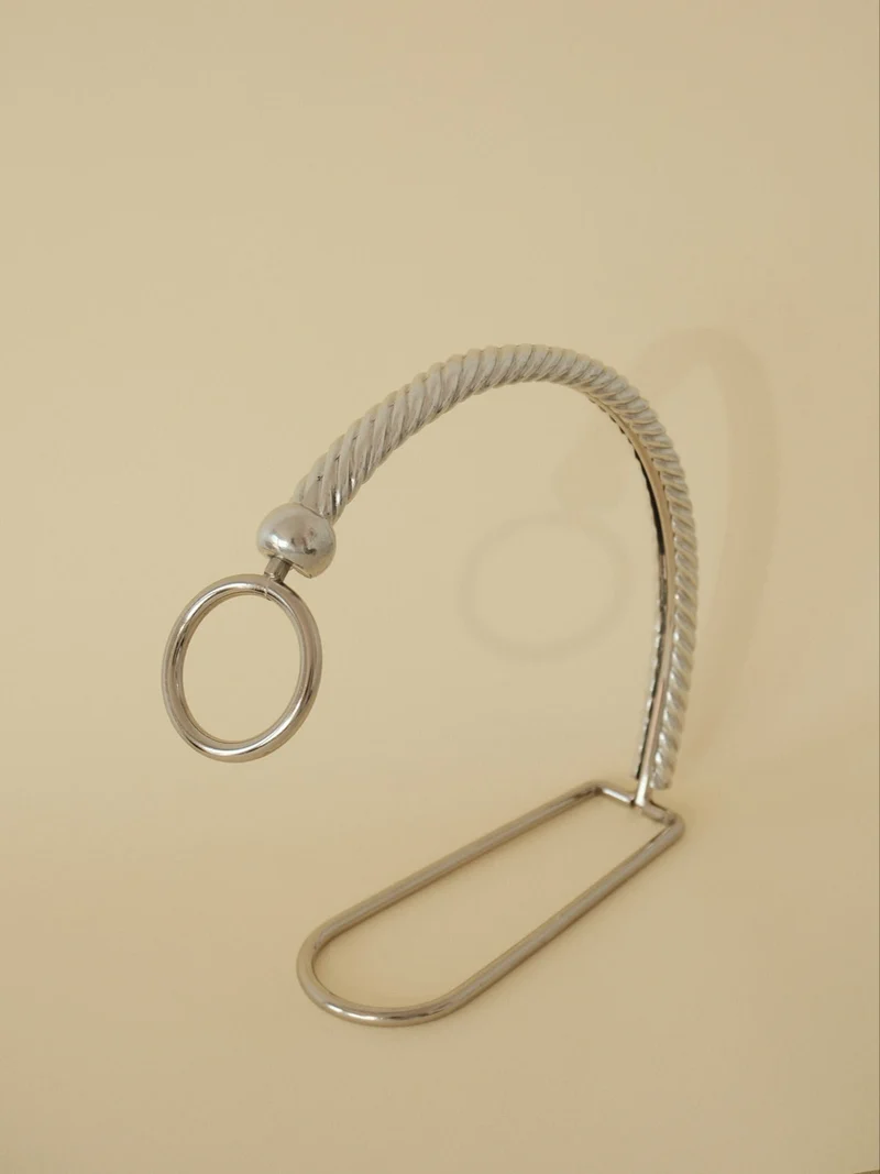 Chrome-Plated Metal Bottle Holder