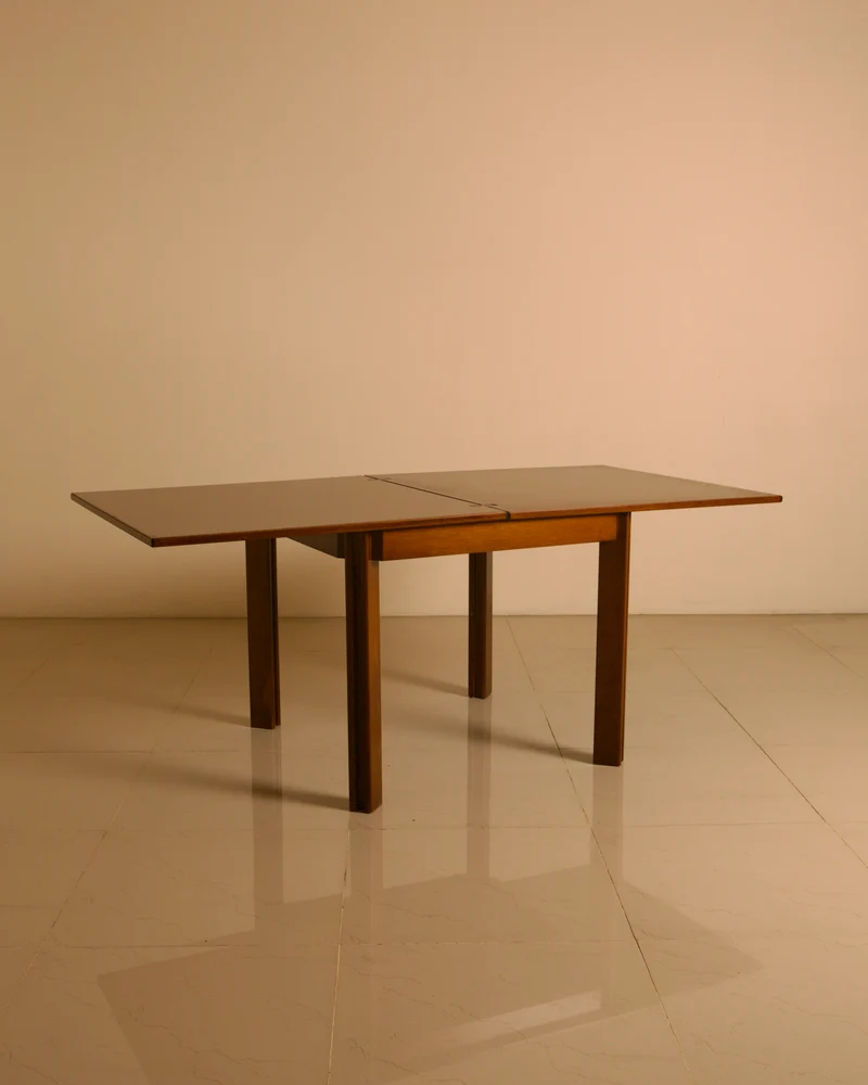 Extendable Solid Walnut Dining Table — Molteni, Italy, c. 1970