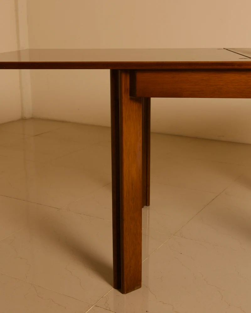 Extendable Solid Walnut Dining Table — Molteni, Italy, c. 1970