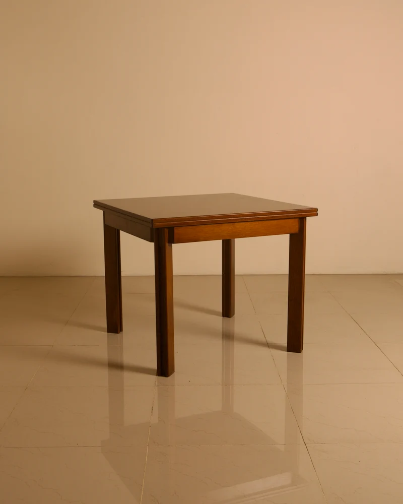 Extendable Solid Walnut Dining Table — Molteni, Italy, c. 1970