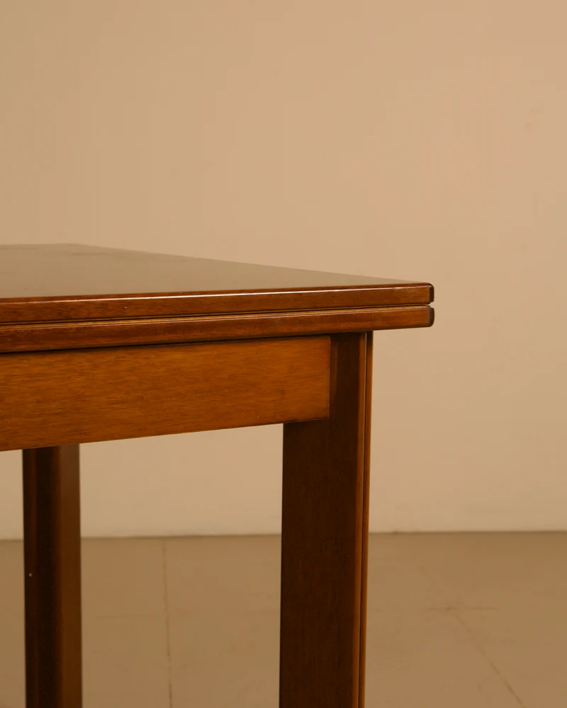 Extendable Solid Walnut Dining Table — Molteni, Italy, c. 1970