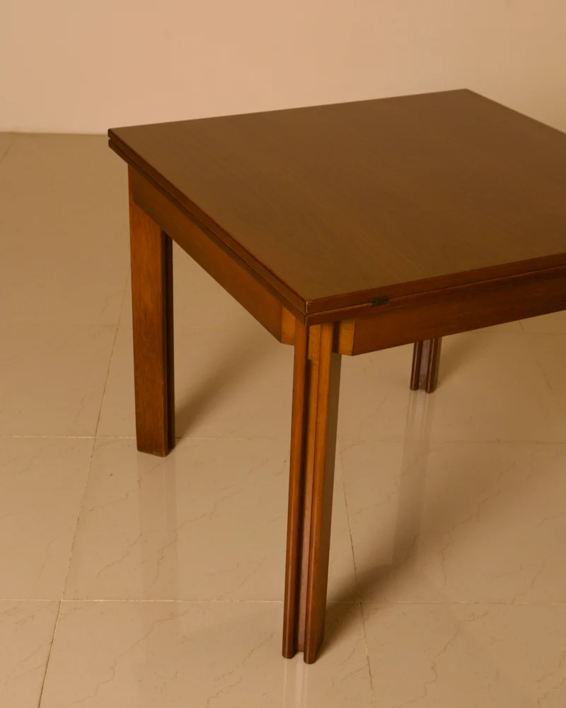Extendable Solid Walnut Dining Table — Molteni, Italy, c. 1970