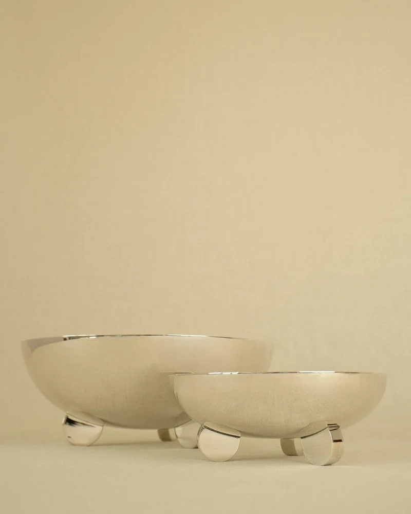 Set of 3 Ercuis Escapade Silver-Plated Bowls