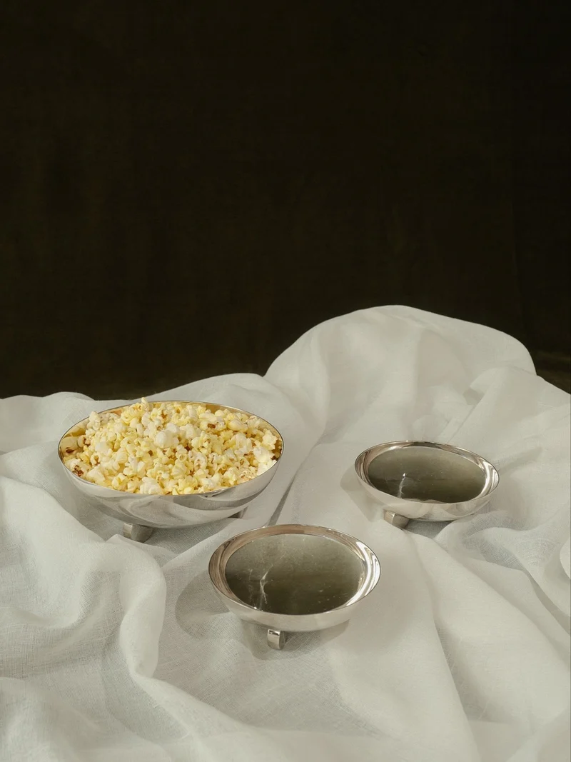 Set of 3 Ercuis Escapade Silver-Plated Bowls