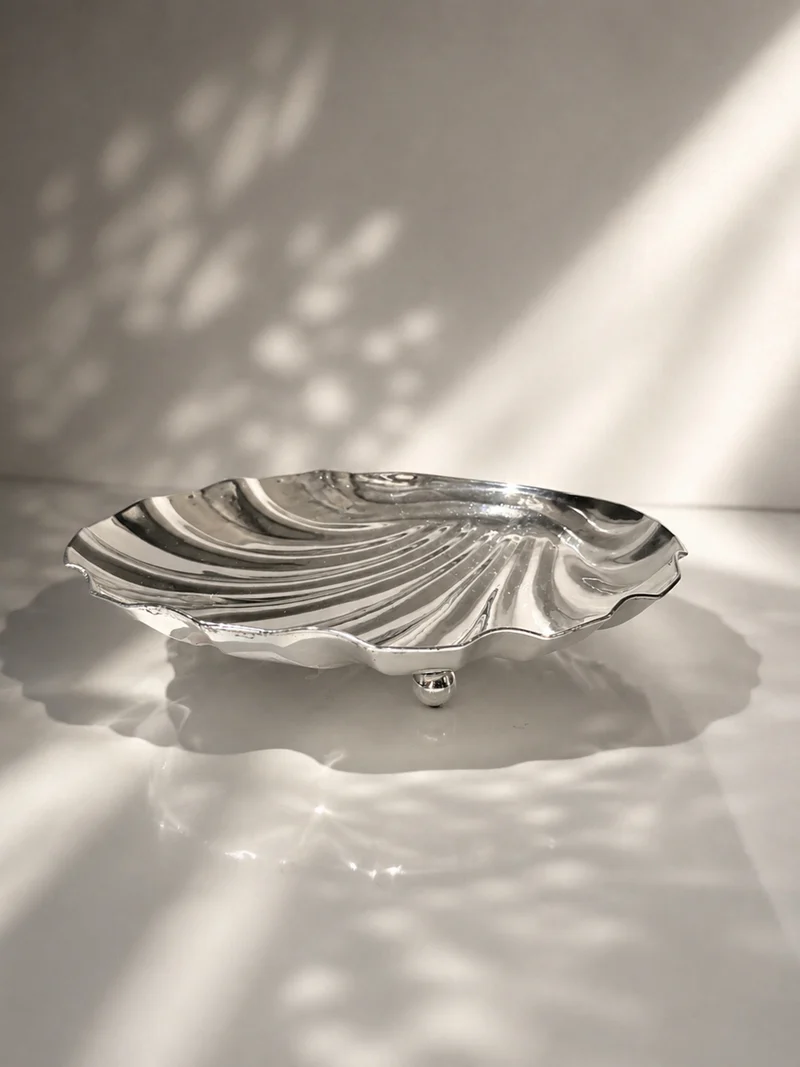 Italian Silver Plated Shell Bowl - 1950s