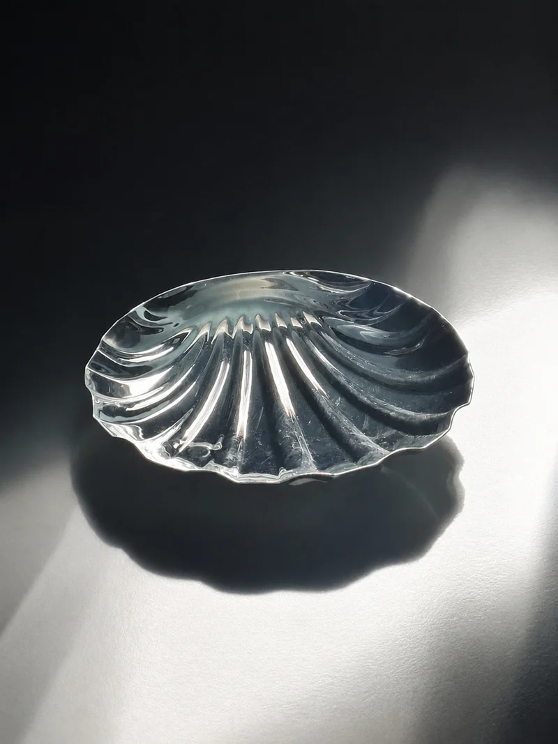 Italian Silver Plated Shell Bowl - 1950s