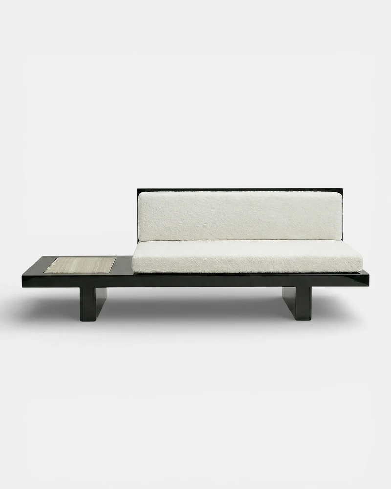 Phoebe Black And Ivory Onyx Bench