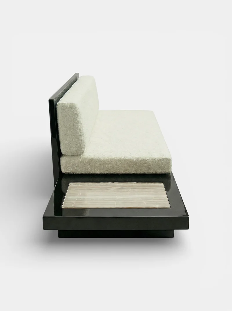 Phoebe Black And Ivory Onyx Bench