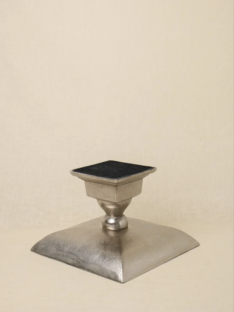 Silver-Toned Pedestal Centerpiece Bowl