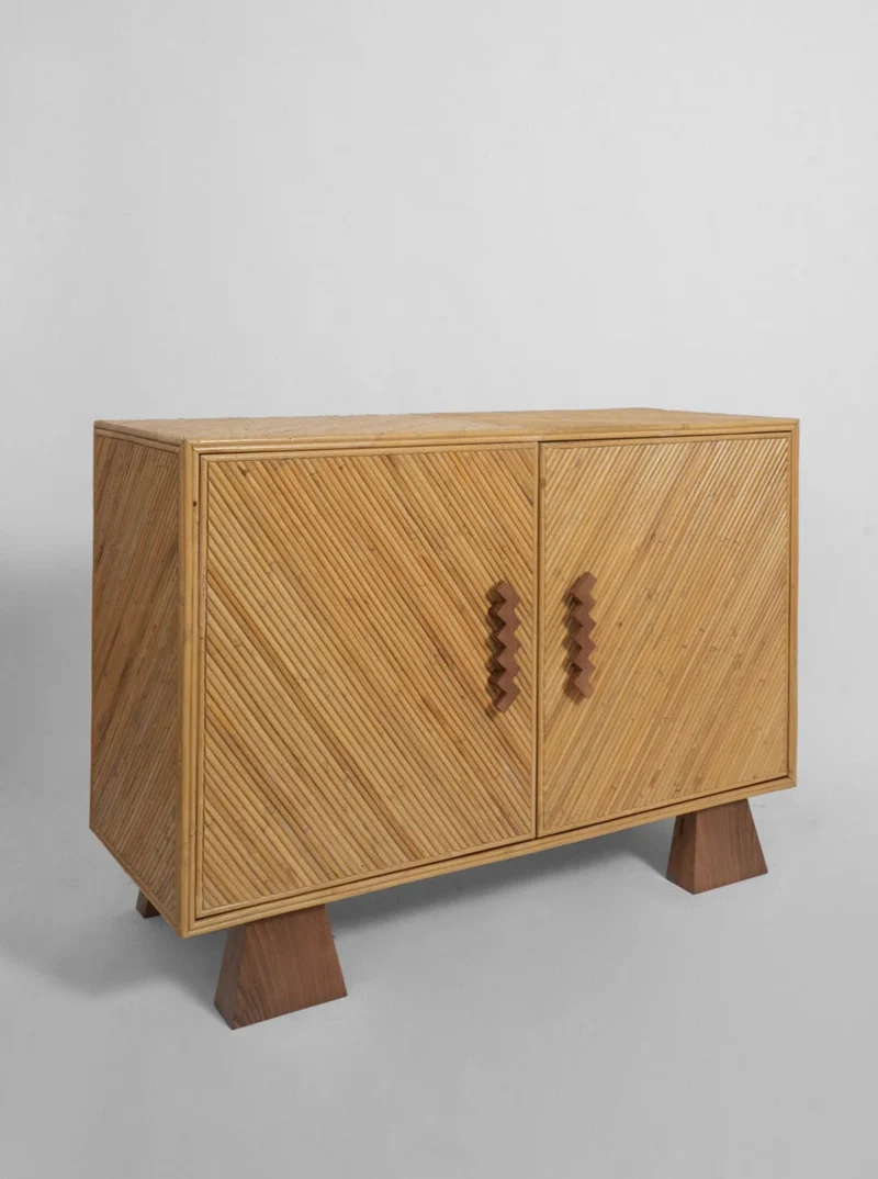 "Arrabida" Rattan and Walnut Sideboard