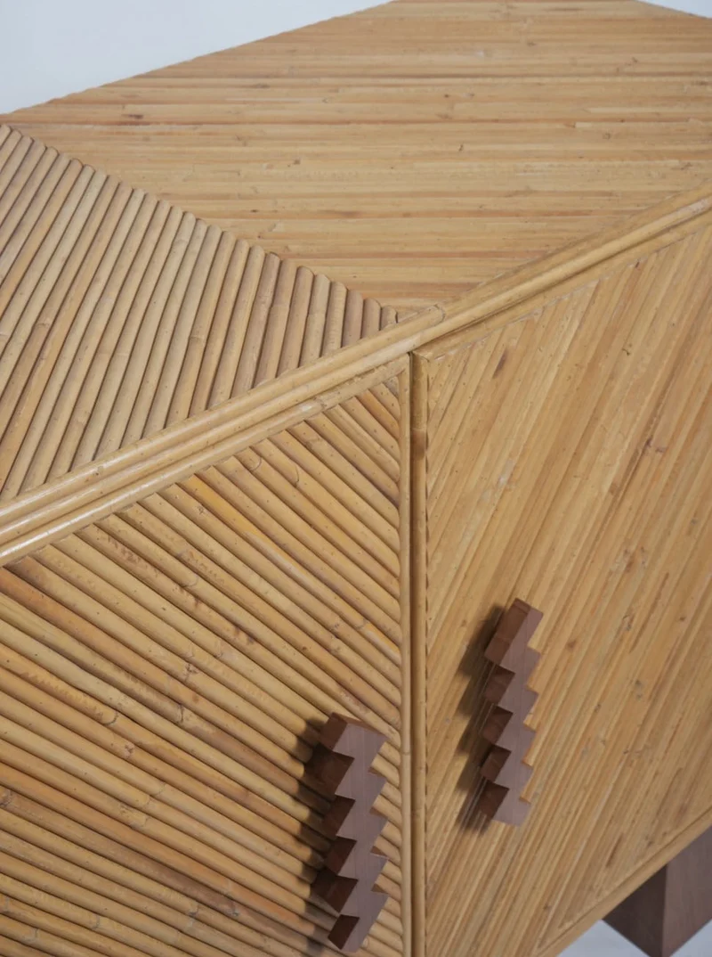 "Arrabida" Rattan and Walnut Sideboard