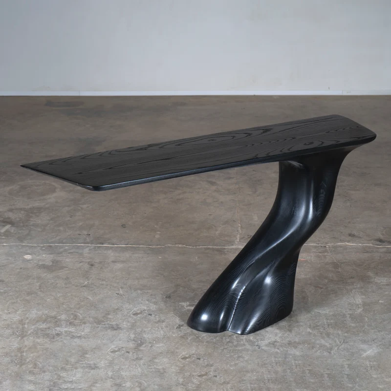 Sculptural Frolic console table in Ash wood