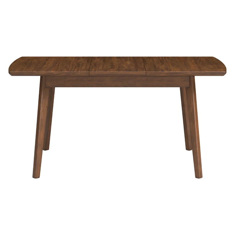 Table de salle à manger extensible en bois/placage de manguier brun - Lyncott