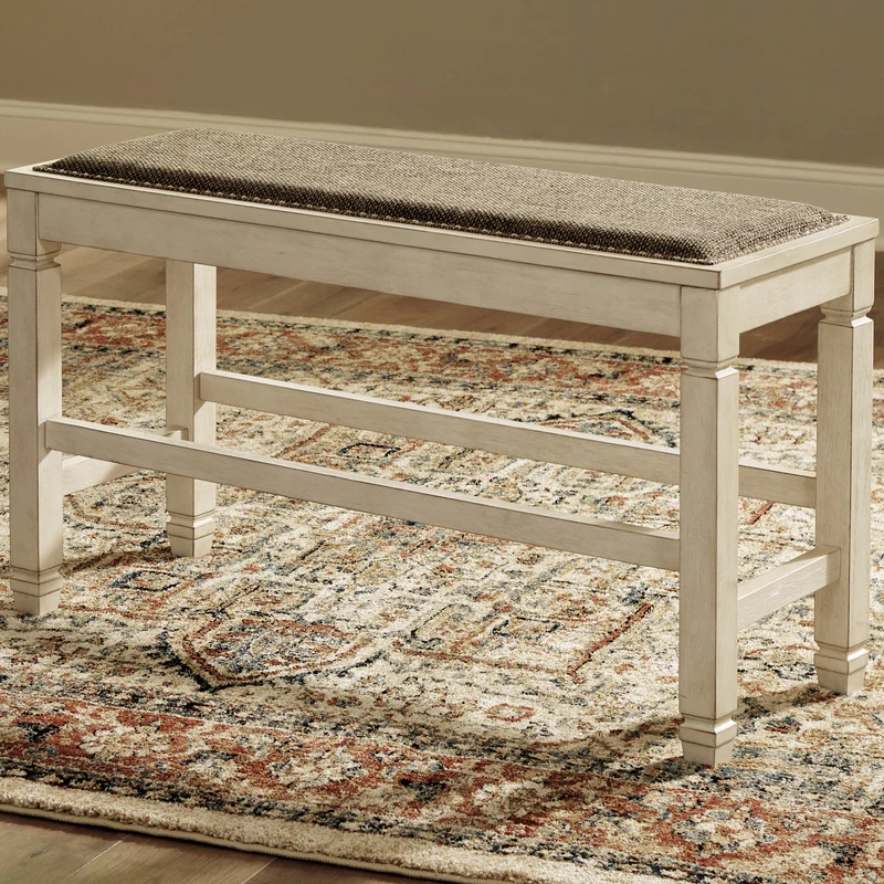 Banc de salle à manger rembourré en tissu brun - Bolanburg