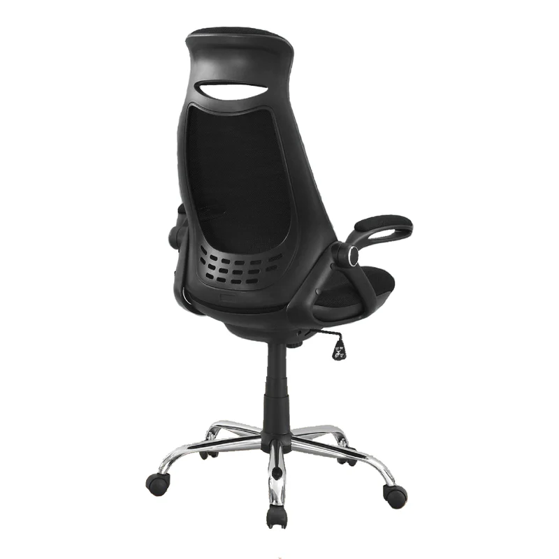 Chaise de bureau ergonomique en tissu noir - I 7268