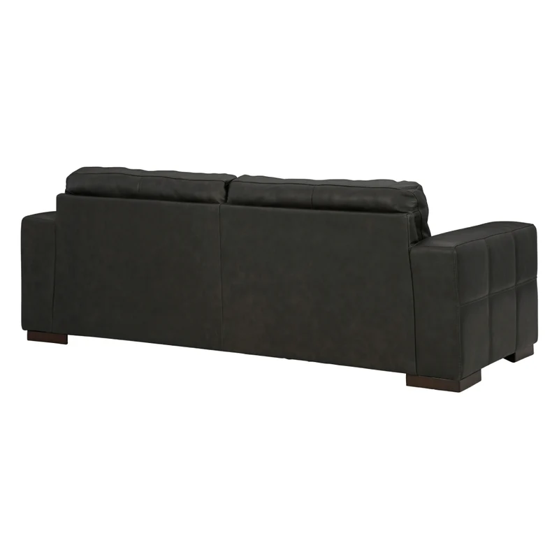 Sofa condo en cuir noir - Luigi