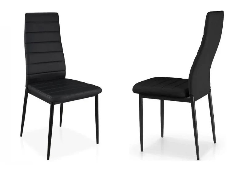 Table repas 6 chaises noires - Tao