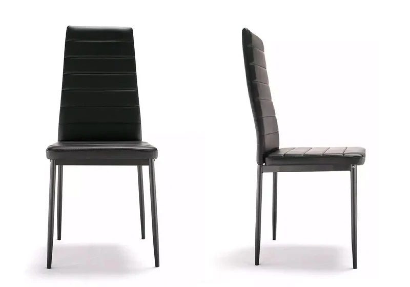 Table repas 6 chaises noires - Tao