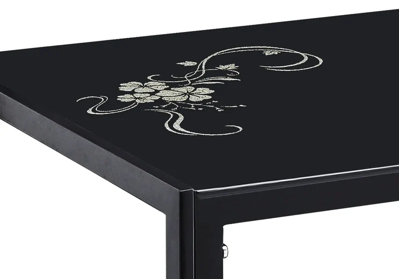 Table manger verre trempé noir - Olya