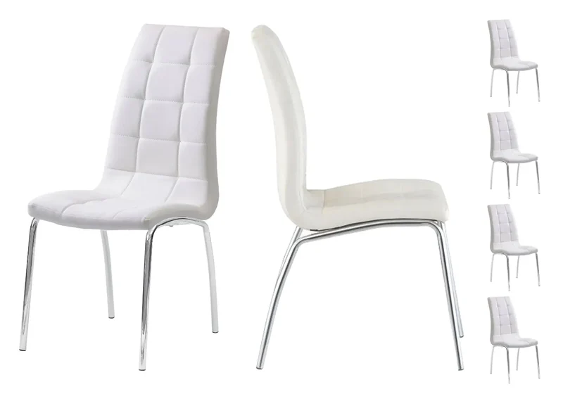 Table repas 6 chaises blanches - Design