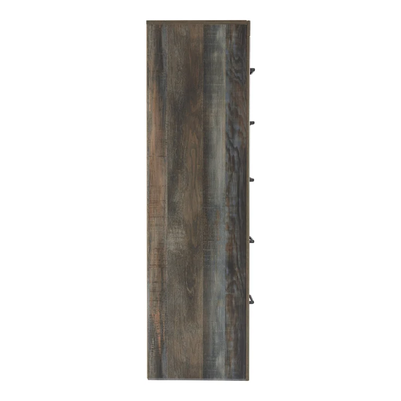 Commode à 5 tiroirs en bois/MDF multi gris - Drystan